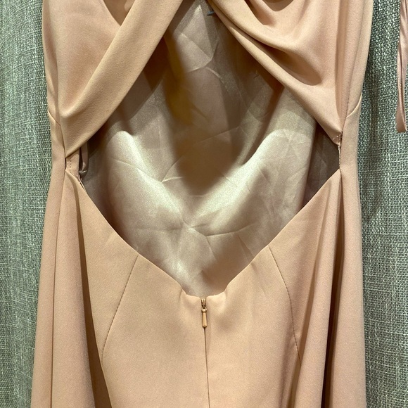 Theia Dress Size 2 Mermaid French Light Pink Trumpet Backless Stretch Formal - Picture 3 of 7